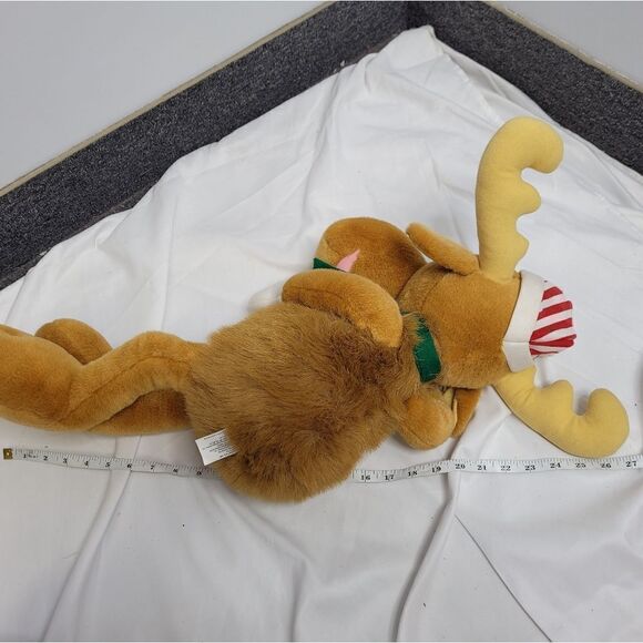 VINTAGE 90s Rocky & Bullwinkle large stuffed animal plush holiday Christmas - Picture 7 of 8